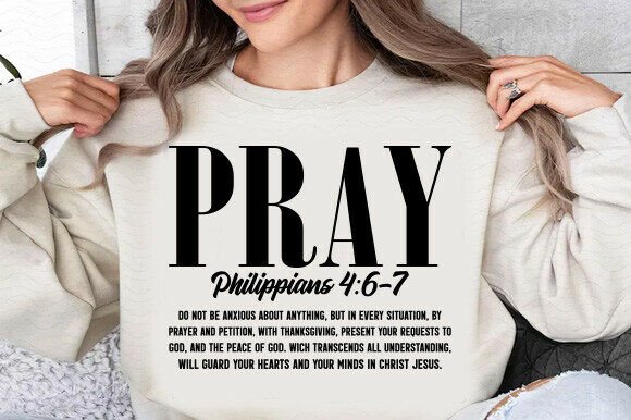 Bible Verse Pray SVG: Christian T-Shirt Designs