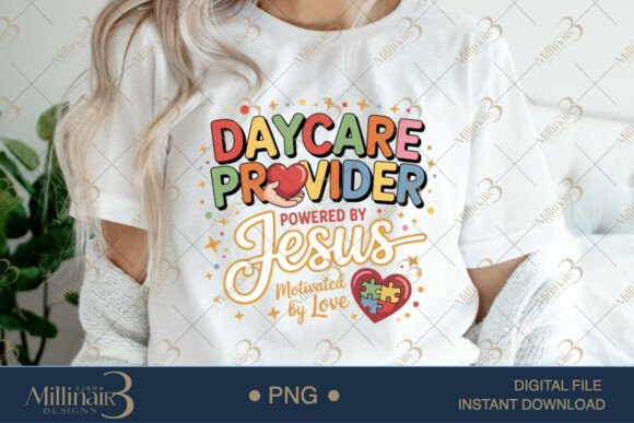 Childcare Daycare Provider Jesus PNG for T-Shirt Designs