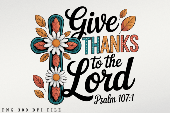 Christian Thanksgiving PNG Design for T-Shirt Designs