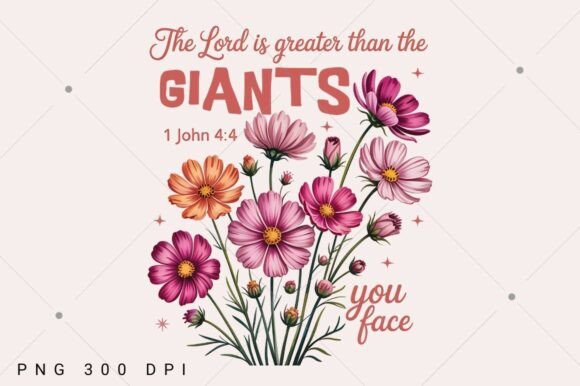 Floral Christian PNG, the Lord is Great T-Shirt Designs