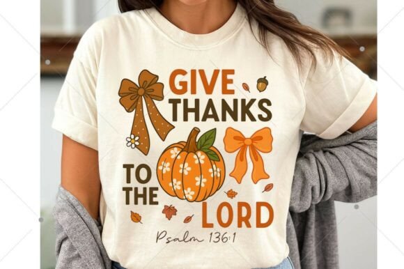 Give Thanks to the Lord PNG: T-Shirt Designs