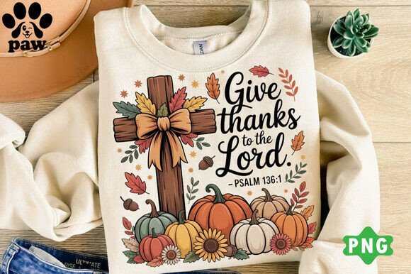 Give Thanks to the Lord Shirt, Christian T-Shirt Designs