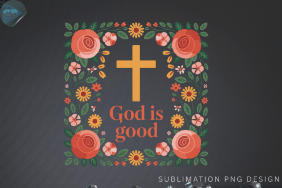 God is Good Christian Sublimation PNG De T-Shirt Designs