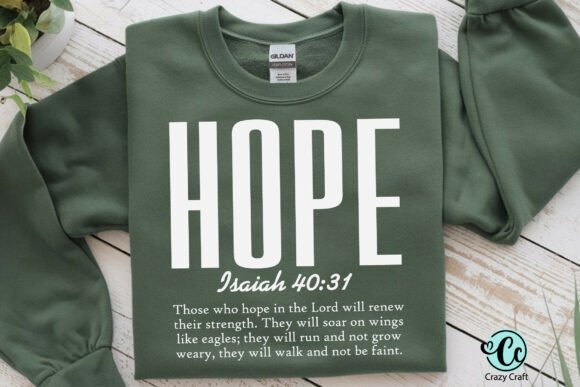 Hope SVG PNG: Isaiah 40:31 Christian T-Shirt Designs