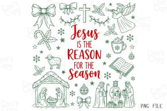 Jesus Christmas Coquette PNG T-Shirt Designs