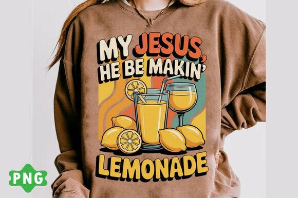 Jesus Lemonade PNG: Faith Design for T-Shirt Designs